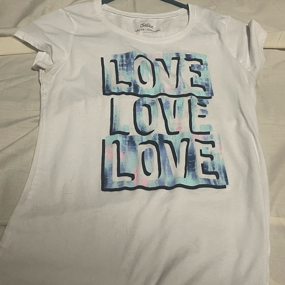 Girls Justice shirts. Lot of three